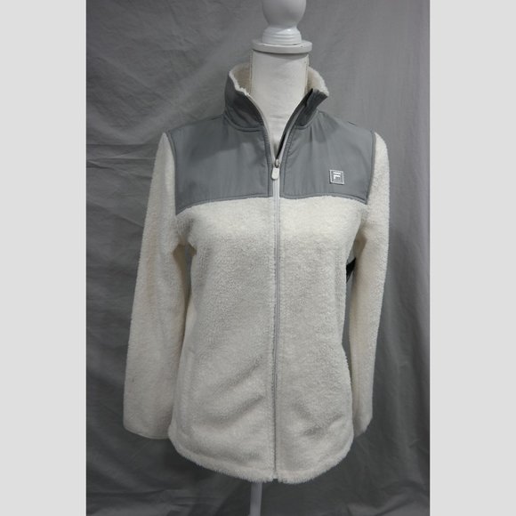 Fila Jackets & Blazers - Fila Sport Women's Small White Fleece Full-zip Jacket
